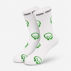 Neon Skul Crew Socks